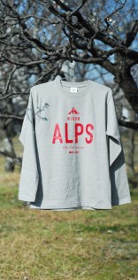 「ALPS」長袖Tシャツ（グレー）