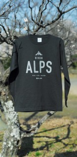 「ALPS」長袖Tシャツ（ブラック）